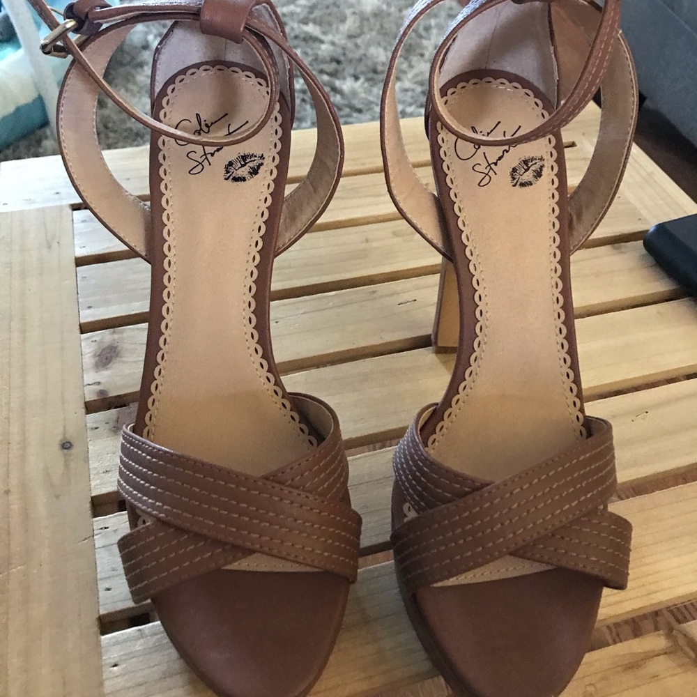 Colin Stuart Open Toe Heel With Ankle Strap - image 1